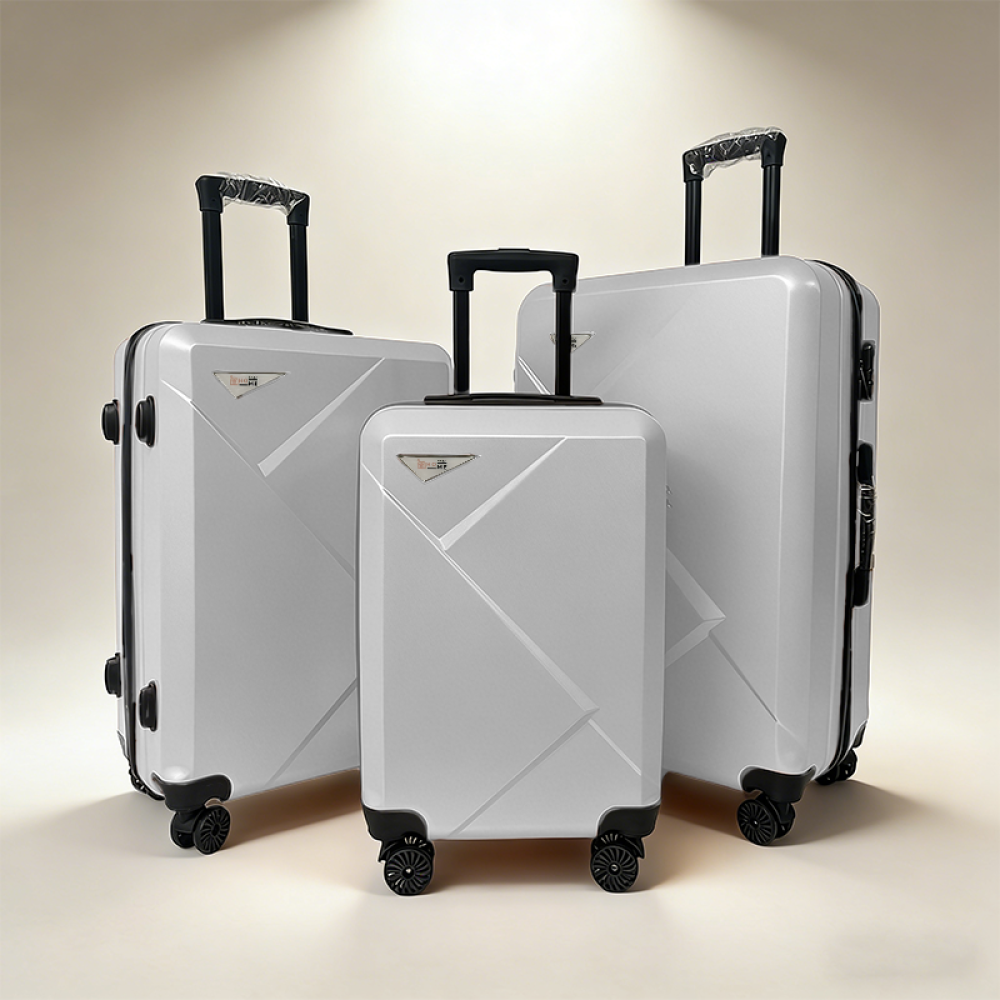 Σετ Βαλίτσες Ταξιδίου 3 Τεμαχίων από Ανθεκτικό ABS – Με Κλειδαριές TSA & Ρόδες 360° (20'' 24'' 28'') Γκρι 6005-GREY