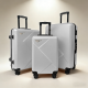 Σετ Βαλίτσες Ταξιδίου 3 Τεμαχίων από Ανθεκτικό ABS – Με Κλειδαριές TSA & Ρόδες 360° (20'' 24'' 28'') Γκρι 6005-GREY