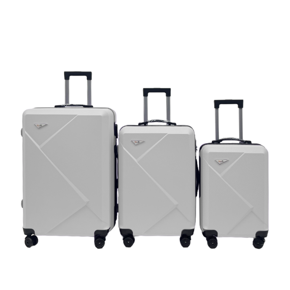 Σετ Βαλίτσες Ταξιδίου 3 Τεμαχίων από Ανθεκτικό ABS – Με Κλειδαριές TSA & Ρόδες 360° (20'' 24'' 28'') Γκρι 6005-GREY
