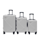 Σετ Βαλίτσες Ταξιδίου 3 Τεμαχίων από Ανθεκτικό ABS – Με Κλειδαριές TSA & Ρόδες 360° (20'' 24'' 28'') Γκρι 6005-GREY
