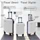 Σετ Βαλίτσες Ταξιδίου 3 Τεμαχίων από Ανθεκτικό ABS – Με Κλειδαριές TSA & Ρόδες 360° (20'' 24'' 28'') Γκρι 6005-GREY