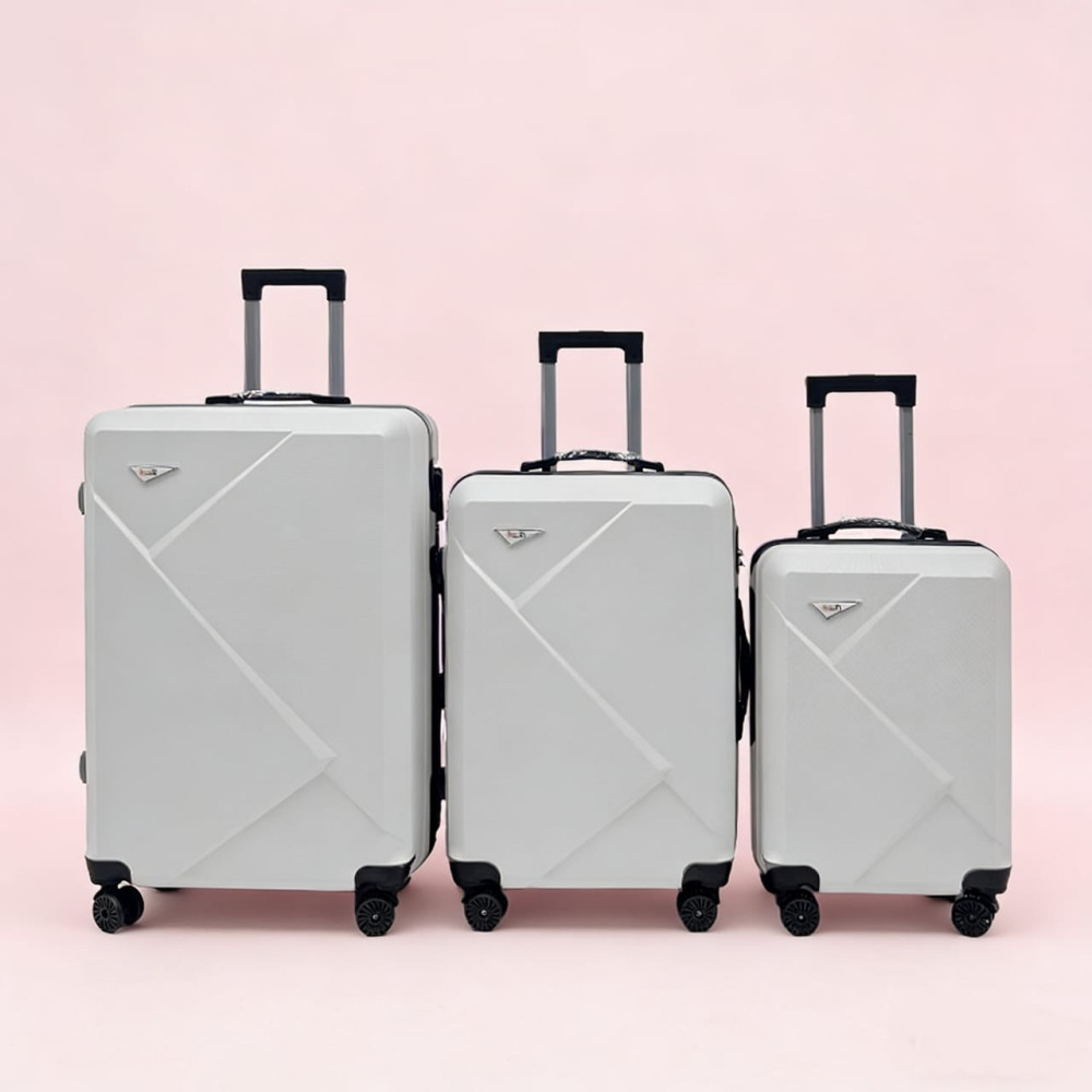Σετ Βαλίτσες Ταξιδίου 3 Τεμαχίων από Ανθεκτικό ABS – Με Κλειδαριές TSA & Ρόδες 360° (20'' 24'' 28'') Γκρι 6005-GREY