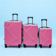 Σετ Βαλίτσες Ταξιδίου 3 Τεμαχίων από Ανθεκτικό ABS – Με Κλειδαριές TSA & Ρόδες 360° (20'' 24'' 28'') Ροζ 6005-PINK