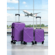 Σετ Βαλίτσες Ταξιδίου 3 Τεμαχίων από Ανθεκτικό ABS – Με Κλειδαριές TSA & Ρόδες 360° (20'' 24'' 28'') Μώβ 6005-PURPLE