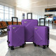 Σετ Βαλίτσες Ταξιδίου 3 Τεμαχίων από Ανθεκτικό ABS – Με Κλειδαριές TSA & Ρόδες 360° (20'' 24'' 28'') Μώβ 6005-PURPLE
