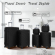 Σετ Βαλίτσες Ταξιδίου 6 Τεμαχίων από Ανθεκτικό ABS – Με Κλειδαριές TSA & Ρόδες 360° (12'' 16'' 20'' 24'' 28'' 32'') Μαύρο 3008-BLACK