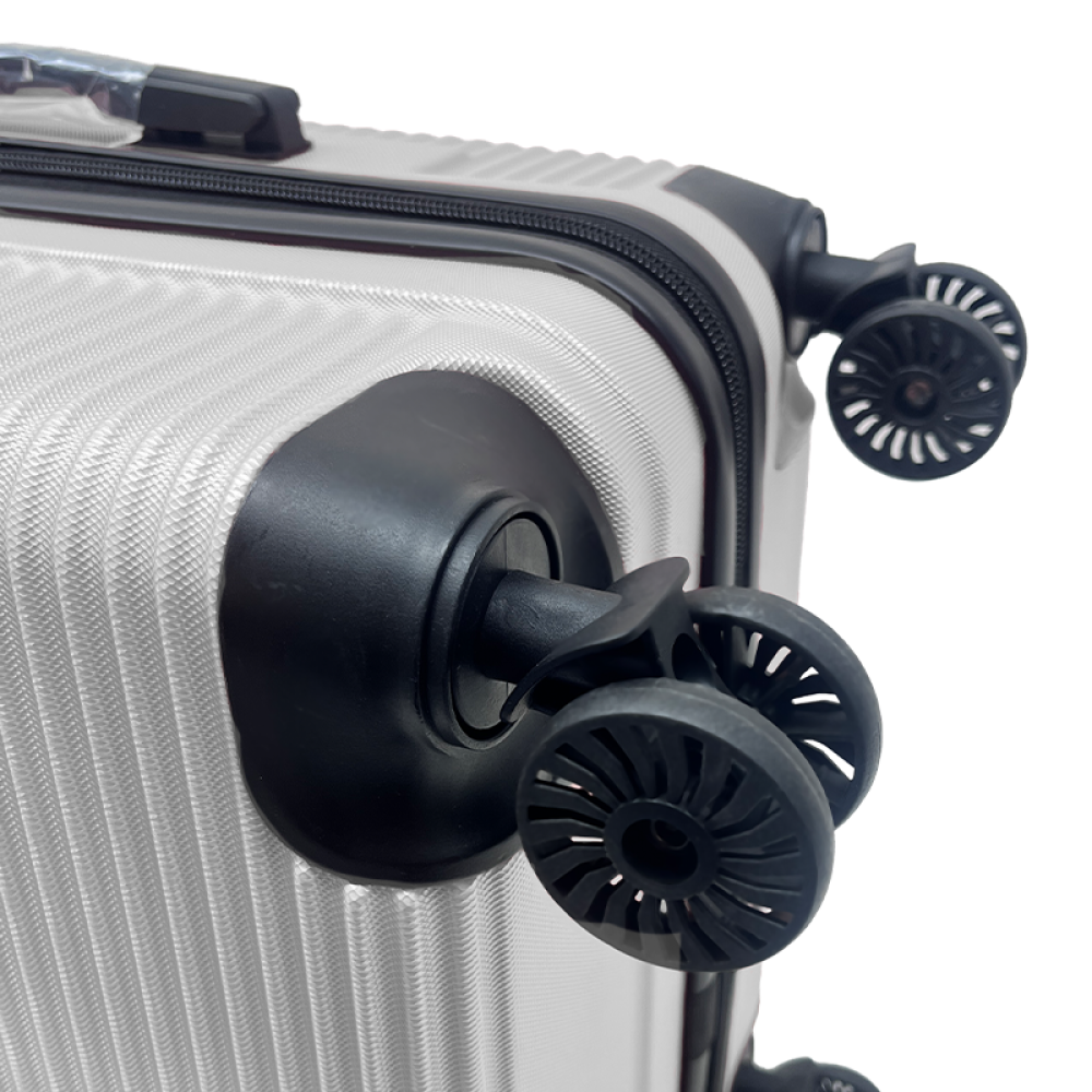 Σετ Βαλίτσες Ταξιδίου 6 Τεμαχίων από Ανθεκτικό ABS – Με Κλειδαριές TSA & Ρόδες 360° (12'' 16'' 20'' 24'' 28'' 32'') Ανοιχτό Γκρι 3008-GREY