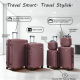 Σετ Βαλίτσες Ταξιδίου 6 Τεμαχίων από Ανθεκτικό ABS – Με Κλειδαριές TSA & Ρόδες 360° (12'' 16'' 20'' 24'' 28'' 32'') Ροζ-Χρυσό 3008-ROSEGOLD