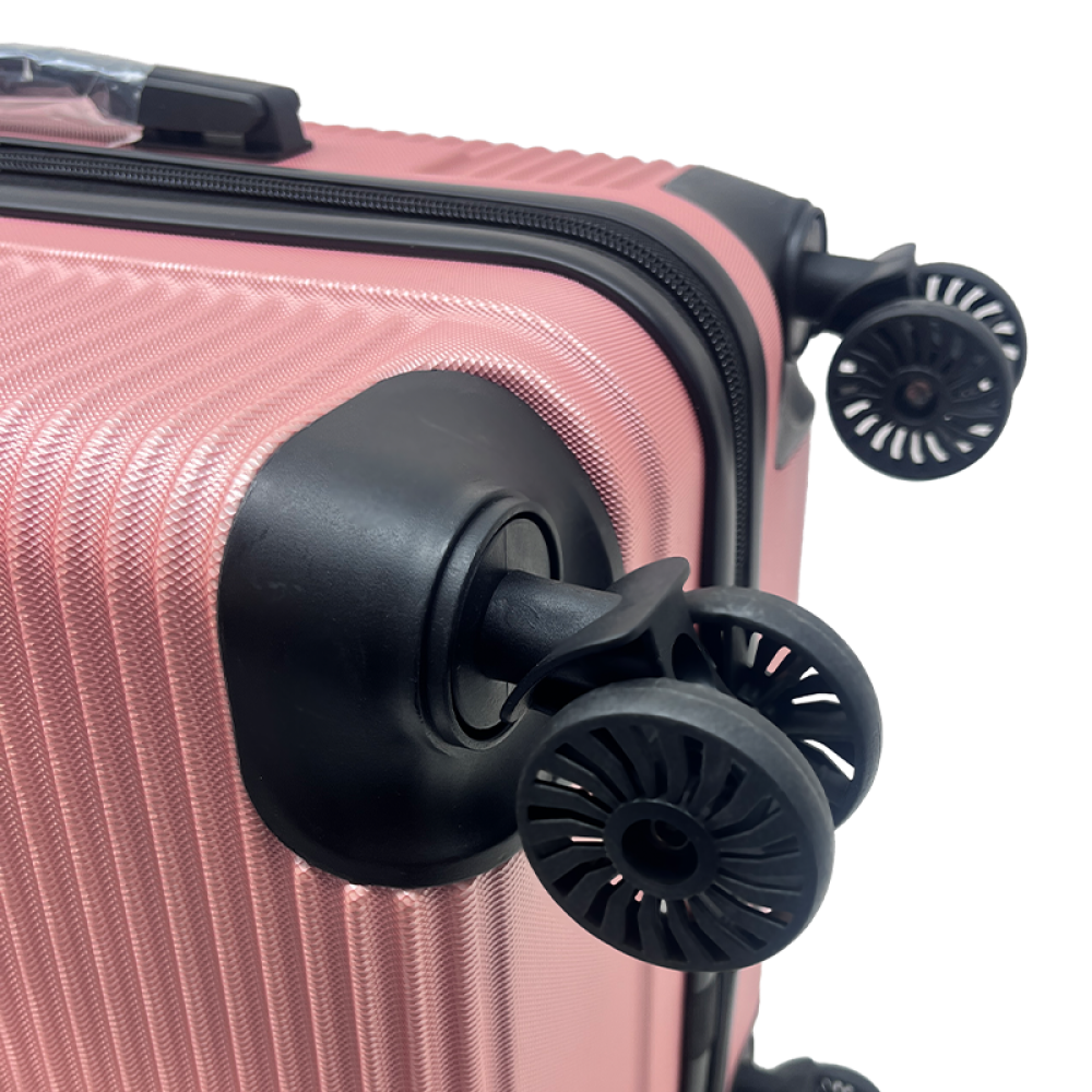 Σετ Βαλίτσες Ταξιδίου 6 Τεμαχίων από Ανθεκτικό ABS – Με Κλειδαριές TSA & Ρόδες 360° (12'' 16'' 20'' 24'' 28'' 32'') Ροζ-Χρυσό 3008-ROSEGOLD