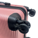 Σετ Βαλίτσες Ταξιδίου 6 Τεμαχίων από Ανθεκτικό ABS – Με Κλειδαριές TSA & Ρόδες 360° (12'' 16'' 20'' 24'' 28'' 32'') Ροζ-Χρυσό 3008-ROSEGOLD