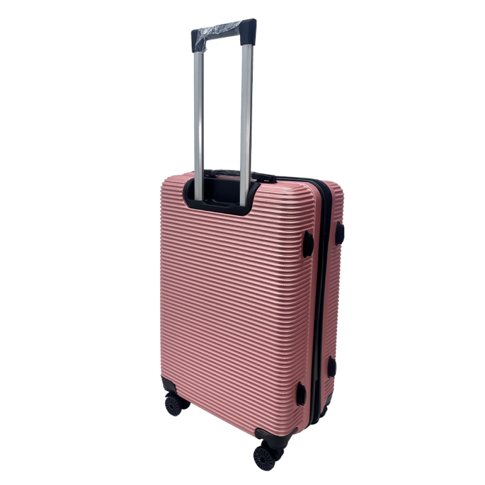 Σετ Βαλίτσες Ταξιδίου 6 Τεμαχίων από Ανθεκτικό ABS – Με Κλειδαριές TSA & Ρόδες 360° (12'' 16'' 20'' 24'' 28'' 32'') Ροζ-Χρυσό 3008-ROSEGOLD