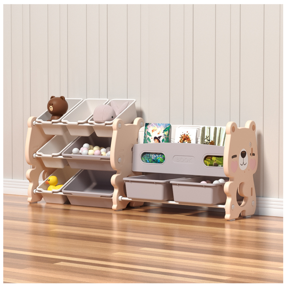 Πλαστική Βιβλιοθήκη Cute Bear Ροζ SN-QD013-PN
