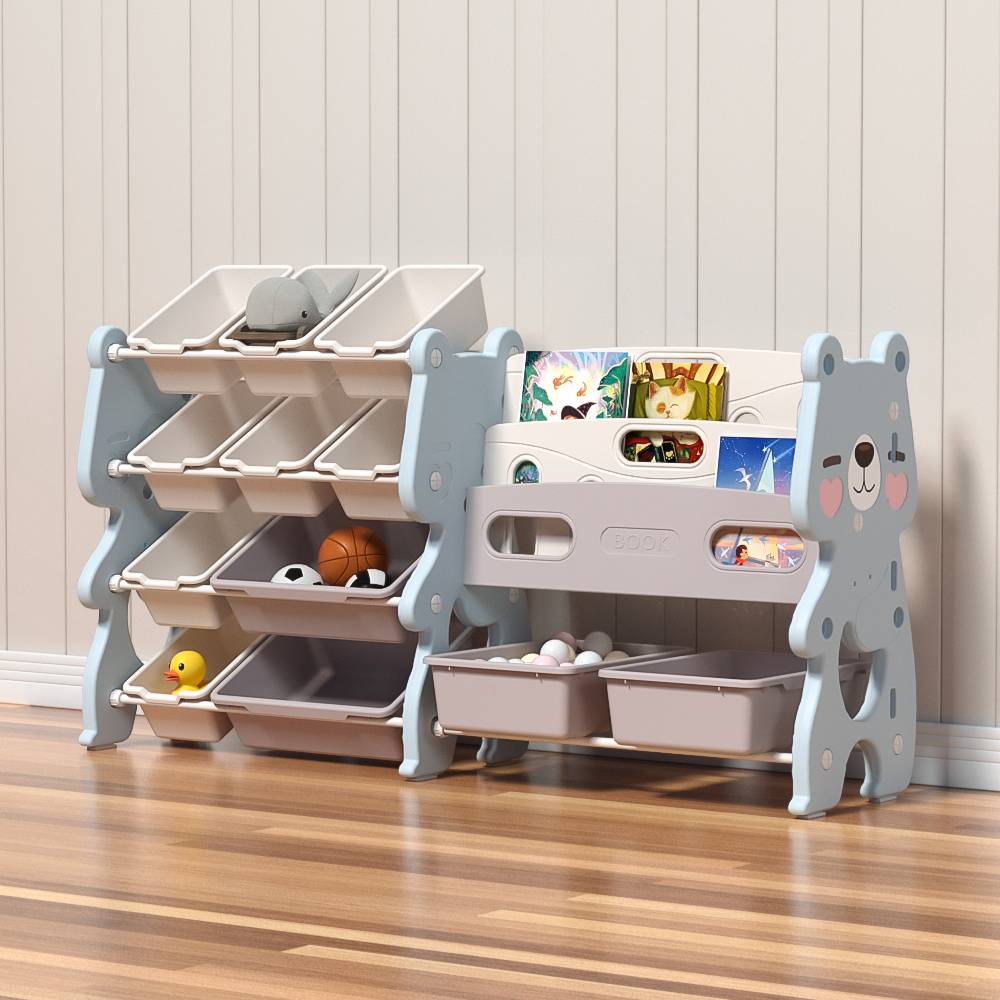Πλαστική Βιβλιοθήκη Cute Bear Μπλε QD015-BLU