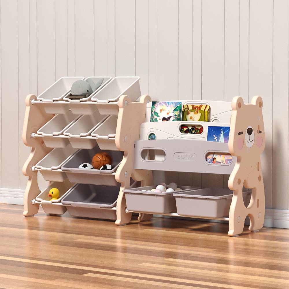 Πλαστική Βιβλιοθήκη Cute Bear Ροζ QD015-PN