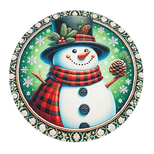 Χριστουγεννιάτικο Χαλί “Χιονάνθρωπος" Pecete 100x100cm RY03-100