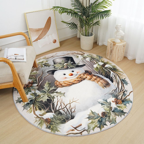 Χριστουγεννιάτικο Χαλί “Καρδινάλιος" Pecete 100x100cm RY07-100