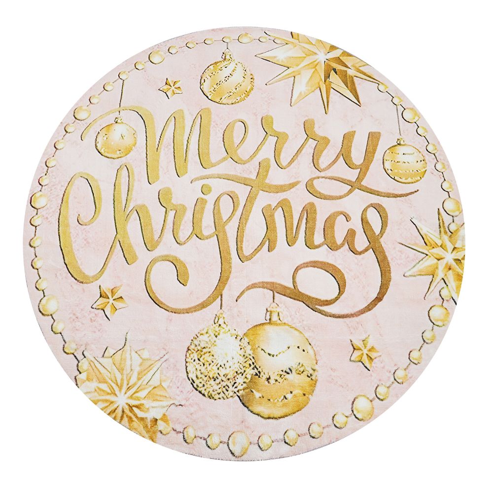 Χριστουγεννιάτικο Χαλί “Merry Christmas" Pecete 100x100cm RY10-100 Χριστουγεννιάτικο Χαλί “Merry Christmas" Pecete 100x100cm RY10-100