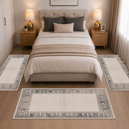 Σετ Κρεβατοκάμαρας 3τμχ Flat Velvet με Σχέδιο (1*70x200 & 2*70x130) M216-SET