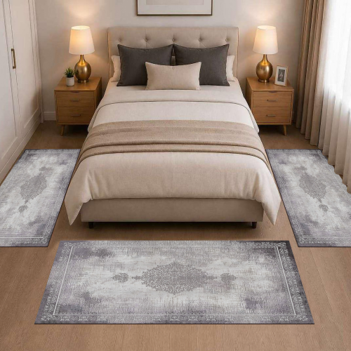 Σετ Κρεβατοκάμαρας 3τμχ Flat Velvet με Σχέδιο (1*70x200 & 2*70x130) M298-SET