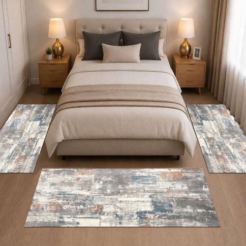 Σετ Κρεβατοκάμαρας 3τμχ Flat Velvet με Σχέδιο (1*70x200 & 2*70x130) MC127-SET