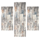 Σετ Κρεβατοκάμαρας 3τμχ Flat Velvet με Σχέδιο (1*70x200 & 2*70x130) MC127-SET