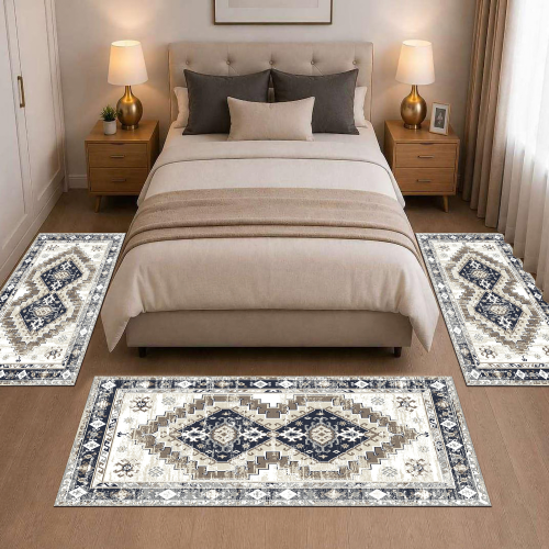 Σετ Κρεβατοκάμαρας 3τμχ Flat Velvet με Σχέδιο (1*70x200 & 2*70x130) MF106-SET