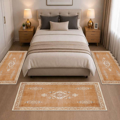 Σετ Κρεβατοκάμαρας 3τμχ Flat Velvet με Σχέδιο (1*70x200 & 2*70x130) MG146-SET
