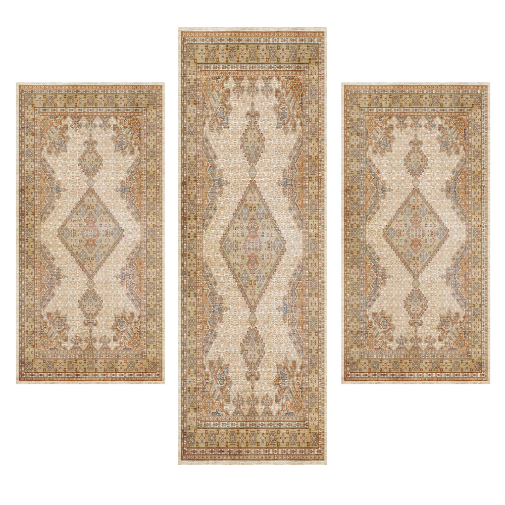 Σετ Κρεβατοκάμαρας 3τμχ Flat Velvet με Σχέδιο (1*70x200 & 2*70x130) MG178-SET