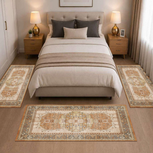 Σετ Κρεβατοκάμαρας 3τμχ Flat Velvet με Σχέδιο (1*70x200 & 2*70x130) MH083-SET