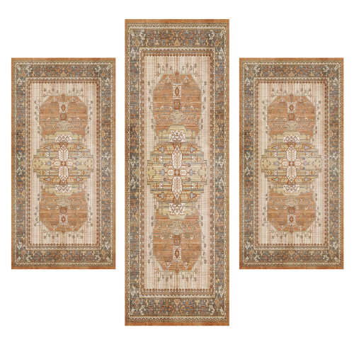 Σετ Κρεβατοκάμαρας 3τμχ Flat Velvet με Σχέδιο (1*70x200 & 2*70x130) MH083-SET