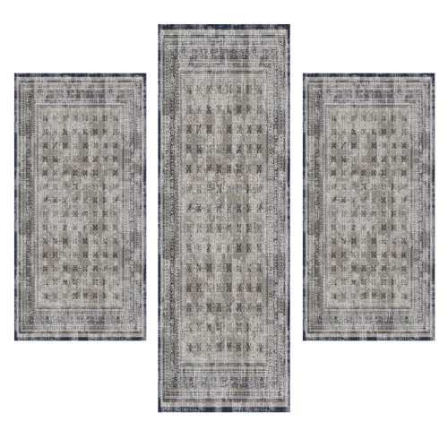 Σετ Κρεβατοκάμαρας 3τμχ Flat Velvet με Σχέδιο (1*70x200 & 2*70x130) MH224-SET