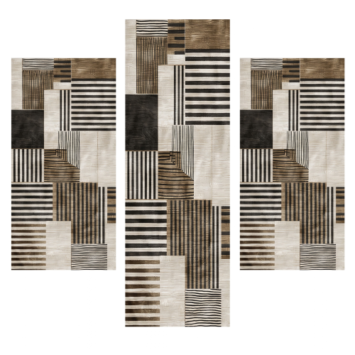 Σετ Κρεβατοκάμαρας 3τμχ Flat Velvet με Σχέδιο (1*70x200 & 2*70x130) MJ115-SET