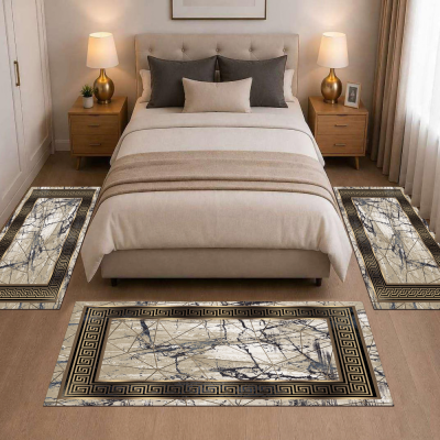Σετ Κρεβατοκάμαρας 3τμχ Flat Velvet με Σχέδιο (1*70x200 & 2*70x130) MJ118-SET