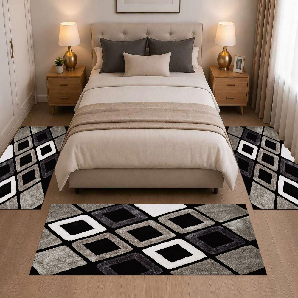Σετ Κρεβατοκάμαρας 3τμχ Flat Velvet με Σχέδιο (1*70x200 & 2*70x130) WK143-SET