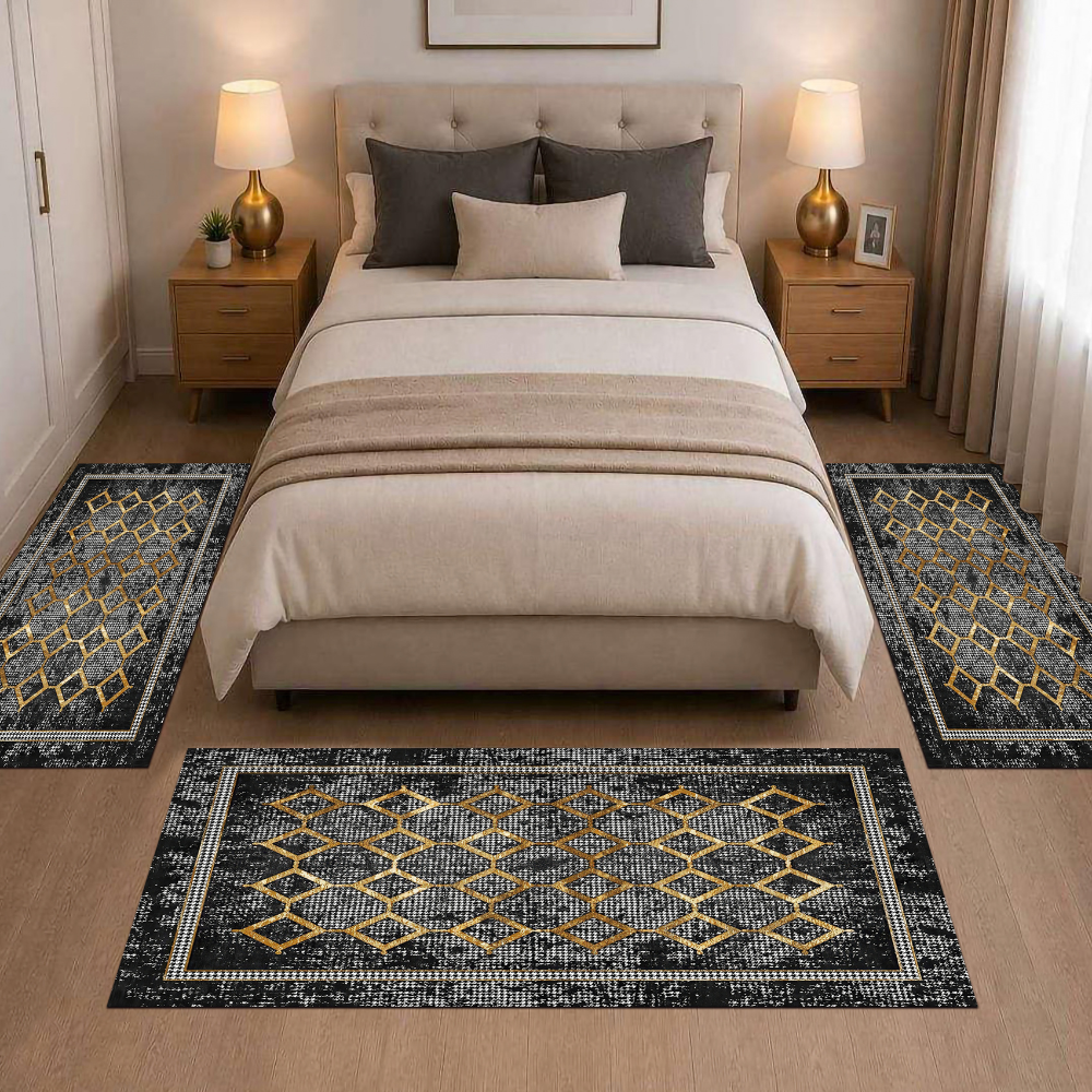 Σετ Κρεβατοκάμαρας 3τμχ Flat Velvet με Σχέδιο (1*70x200 & 2*70x130) WL0450-SET