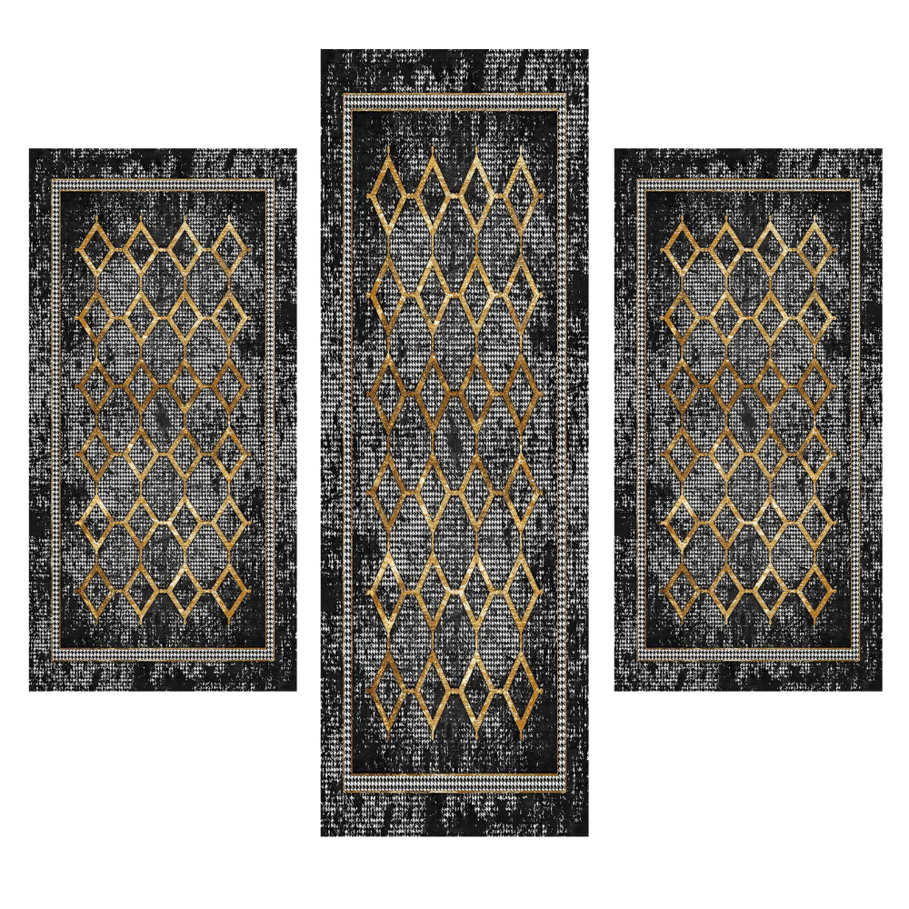 Σετ Κρεβατοκάμαρας 3τμχ Flat Velvet με Σχέδιο (1*70x200 & 2*70x130) WL0450-SET