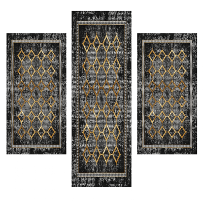 Σετ Κρεβατοκάμαρας 3τμχ Flat Velvet με Σχέδιο (1*70x200 & 2*70x130) WL0450-SET
