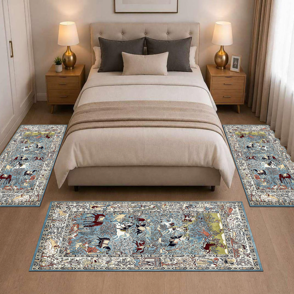 Σετ Κρεβατοκάμαρας 3τμχ Flat Velvet με Σχέδιο (1*70x200 & 2*70x130) WL0642-SET