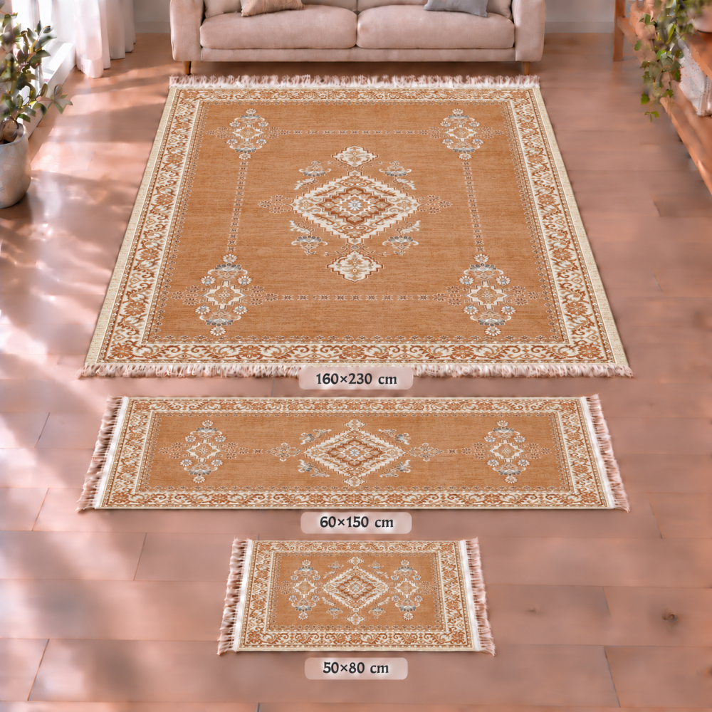 Σετ Χαλιών 3τμχ Flat Velvet με Κρόσια και Σχέδιο (160x230, 60x150, 50x80) WL0007-SET Σετ Χαλιών 3τμχ Flat Velvet με Κρόσια και Σχέδιο (160x230, 60x150, 50x80) WL0007-SET