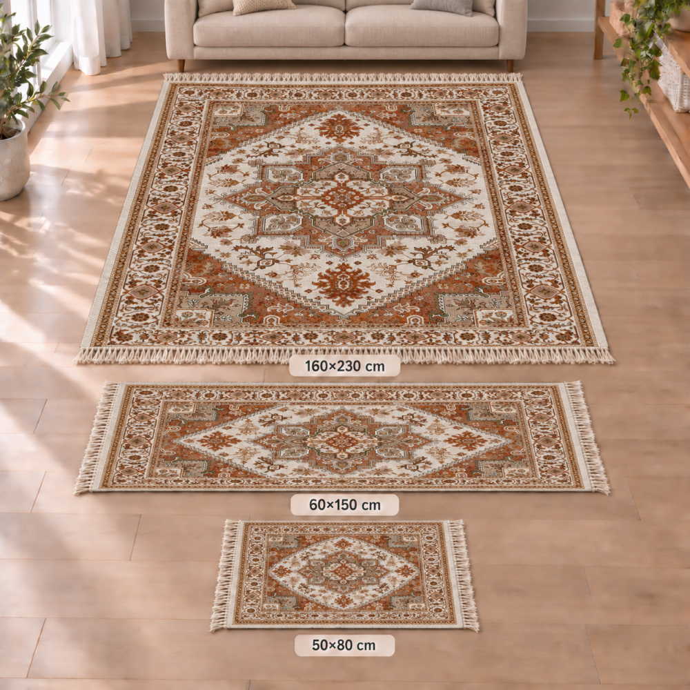 Σετ Χαλιών 3τμχ Flat Velvet με Κρόσια και Σχέδιο (160x230, 60x150, 50x80) MG222-SET Σετ Χαλιών 3τμχ Flat Velvet με Κρόσια και Σχέδιο (160x230, 60x150, 50x80) MG222-SET