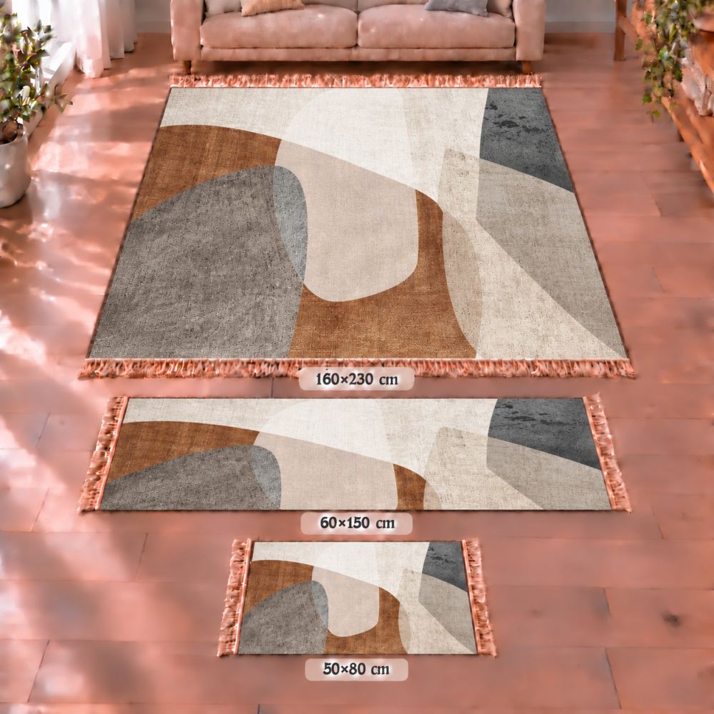 Σετ Χαλιών 3τμχ Flat Velvet με Κρόσια και Σχέδιο (160x230, 60x150, 50x80) WF028-SET Σετ Χαλιών 3τμχ Flat Velvet με Κρόσια και Σχέδιο (160x230, 60x150, 50x80) WF028-SET