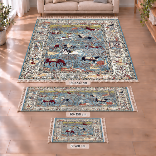 Σετ Χαλιών 3τμχ Flat Velvet με Κρόσια και Σχέδιο (160x230, 60x150, 50x80) WL0642-SET