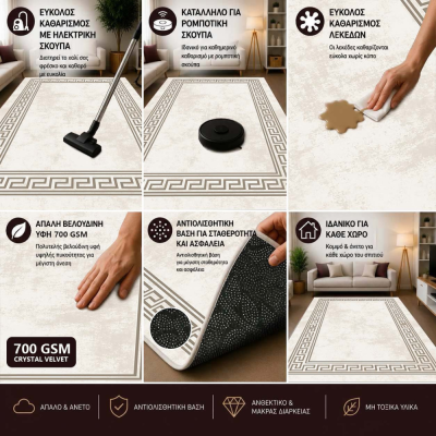 Χαλί 4 Εποχών με σχέδιο Αντιολισθητικό 120x180cm M501-120