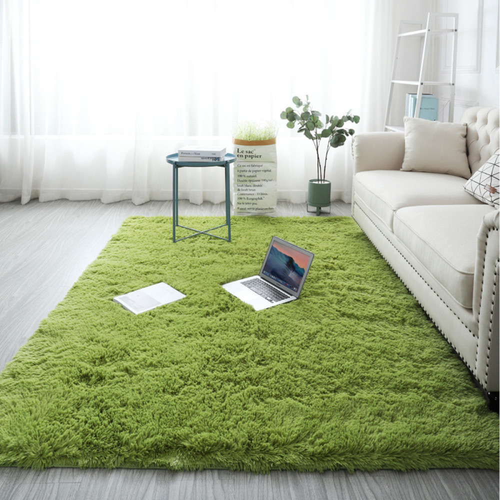 Χαλί Shaggy γούνινο πράσινο 200x290cm– Αφράτο & Απαλό | 100% Polyester