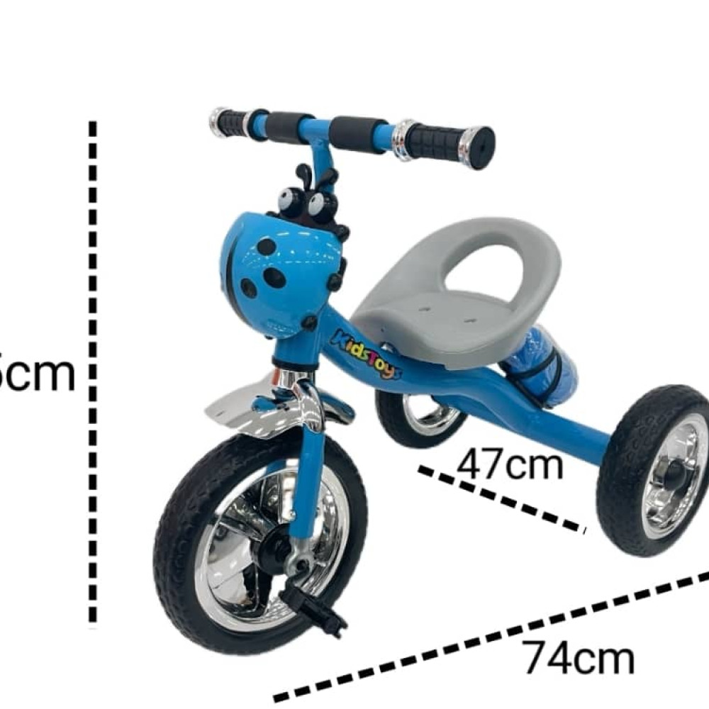 Ποδηλατάκι Μεταλλικό Τρίκυκλο Πασχαλίτσα Κόκκινο με Μουσική και Παγούρι LY-228-RED