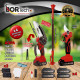BORTECH Σετ Αλυσοπρίονο με Αυτόματη Λίπανση (Brushless Motor) + Ψαλίδι + Τηλεσκοπικό Κοντάρι 24V με 4 Μπαταρίες 5AH + 5 ΔΩΡΑ TS040-RED