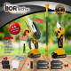 BORTECH Σετ Αλυσοπρίονο με Αυτόματη Λίπανση (Brushless Motor) + Ψαλίδι + Τηλεσκοπικό Κοντάρι 24V με 4 Μπαταρίες 5AH + 5 ΔΩΡΑ TS040-YELLOW