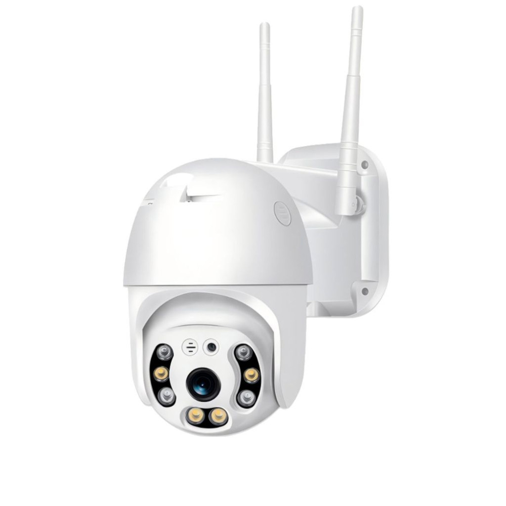 Περιστρεφόμενη Κάμερα Ασφαλείας Wi‑Fi PTZ Full HD 1080P με Ανίχνευση Κίνησης, Αυτόματη Παρακολούθηση και Νυχτερινή Όραση – Λευκή