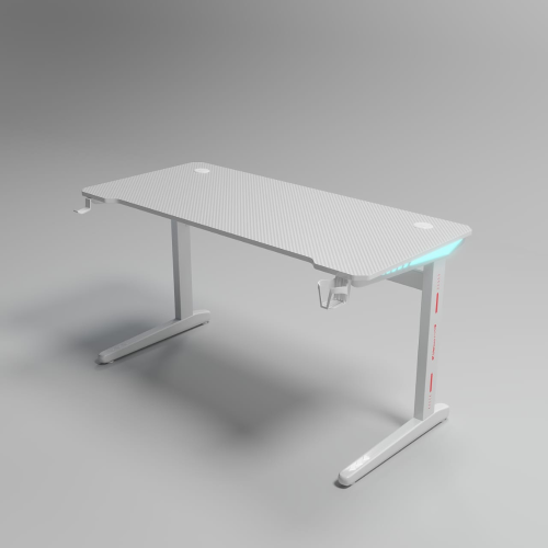 Γραφείο Gaming D2106 – RGB 7-Χρωμος Φωτισμός - Λευκό -140 × 60 × 74 cm