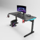 Γραφείο Gaming D2106 – RGB 7-Χρωμος Φωτισμός - Mαύρο -140 × 60 × 74 cm